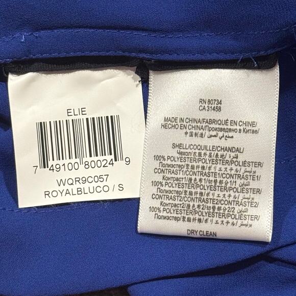 NWT BCBGMaxazria Romper Contemporary Minimalist Athleisure Tie Blue Black Small - Picture 4 of 7